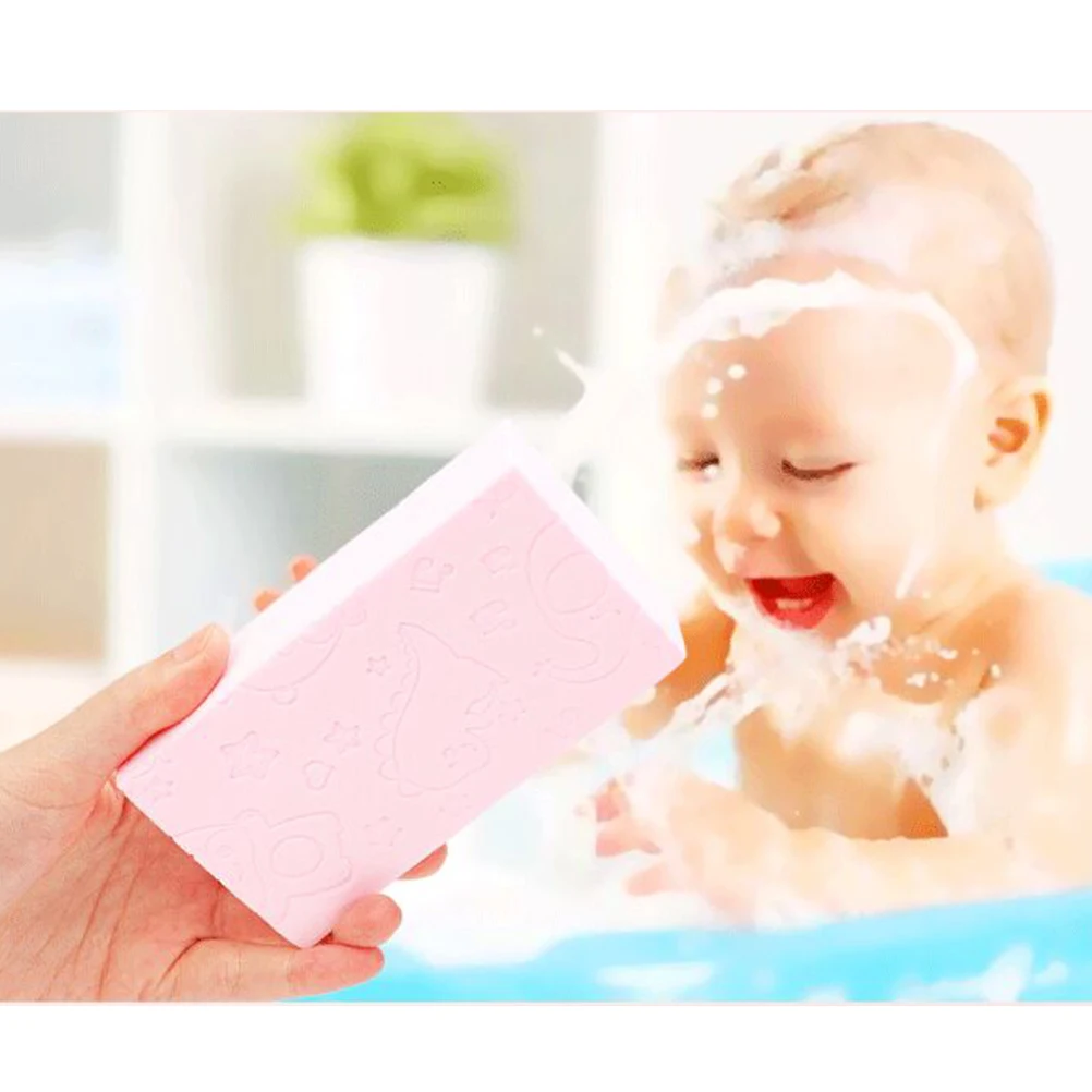 

4pcs Bath Sponge Set For Soft Durable Cartoon Design Body Scrubber Reusable Water Absorbent Shower Bath Tool