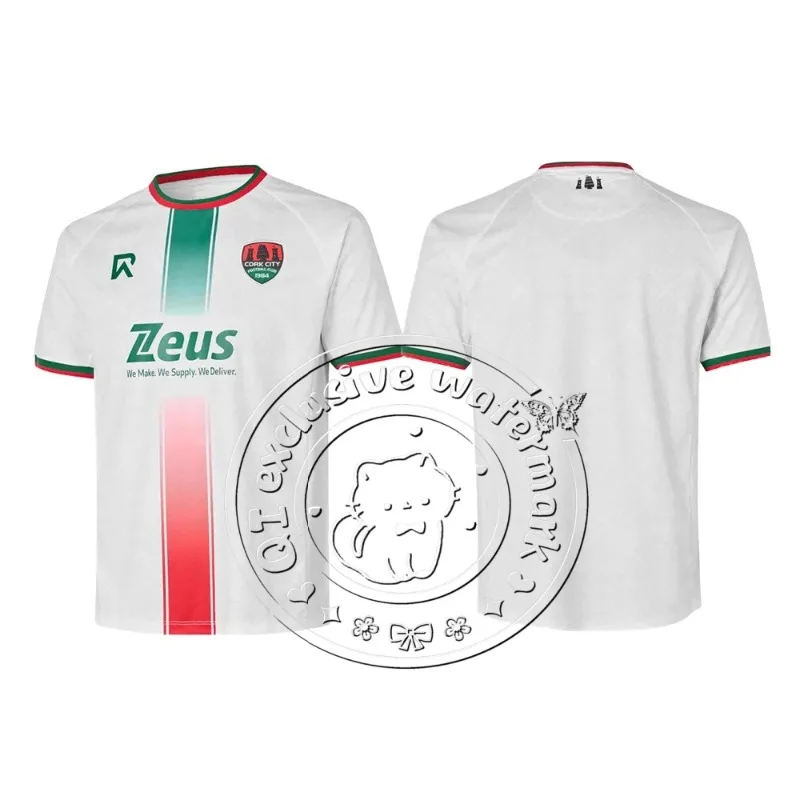 

25-26IrishФутбольная тренировочная форма Cork CityFanSports Uniform Мужская и детская спортивная быстросохнущая футболка из джерси с 3D принтом
