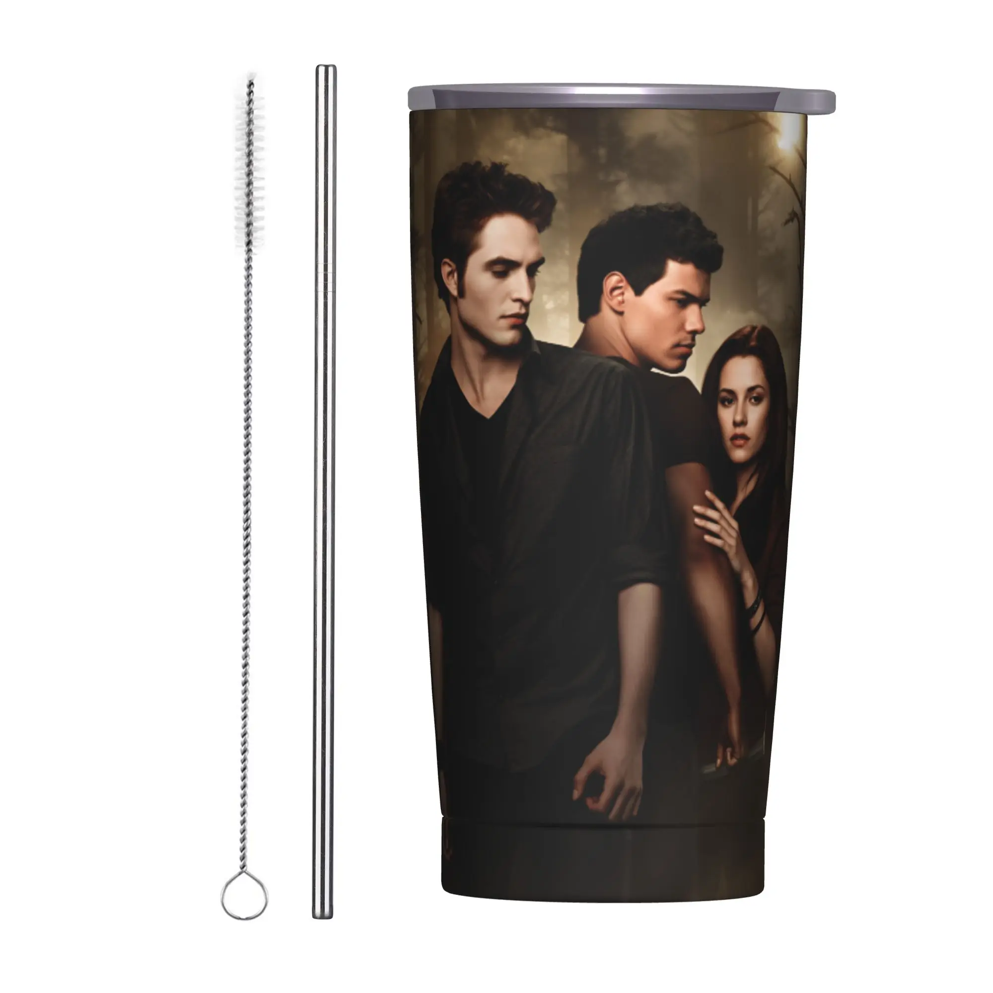 Edward Cullen Tumbler  Cold and Hot Insulated Stainless Steel Thermal Cups Custom Car Mugs,