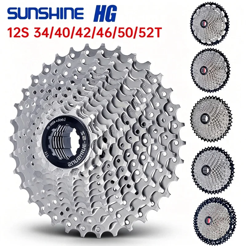 SUNSHINE hg 12-speed cassette 11 34 40 42 46 50 52 ultralight 12 speed cassette for Shimano Mountain Road bike 12v cassette