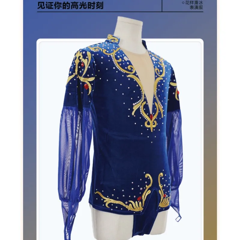 アイススケート Figure Skating Costumes For Boys' Performance Costumes, Children's Adult Men's Styles Ice Skating Clothes