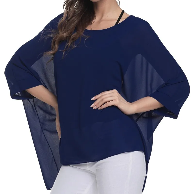 

4371 Модная женская богемная шифоновая рубашка для отдыха на море, солнцезащитная одежда, накидка на бикини