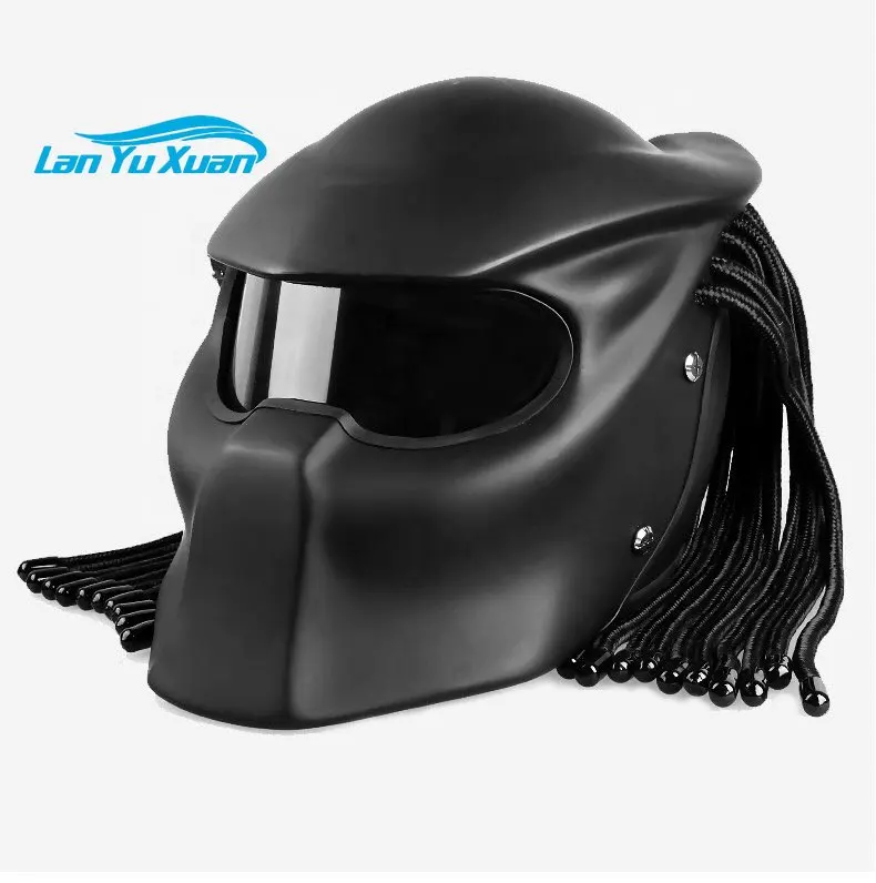 

High Quality ABS Retro Fashion Cool Style Predator M/L/XL Motorcycles Racing Helmet with Warning Lights