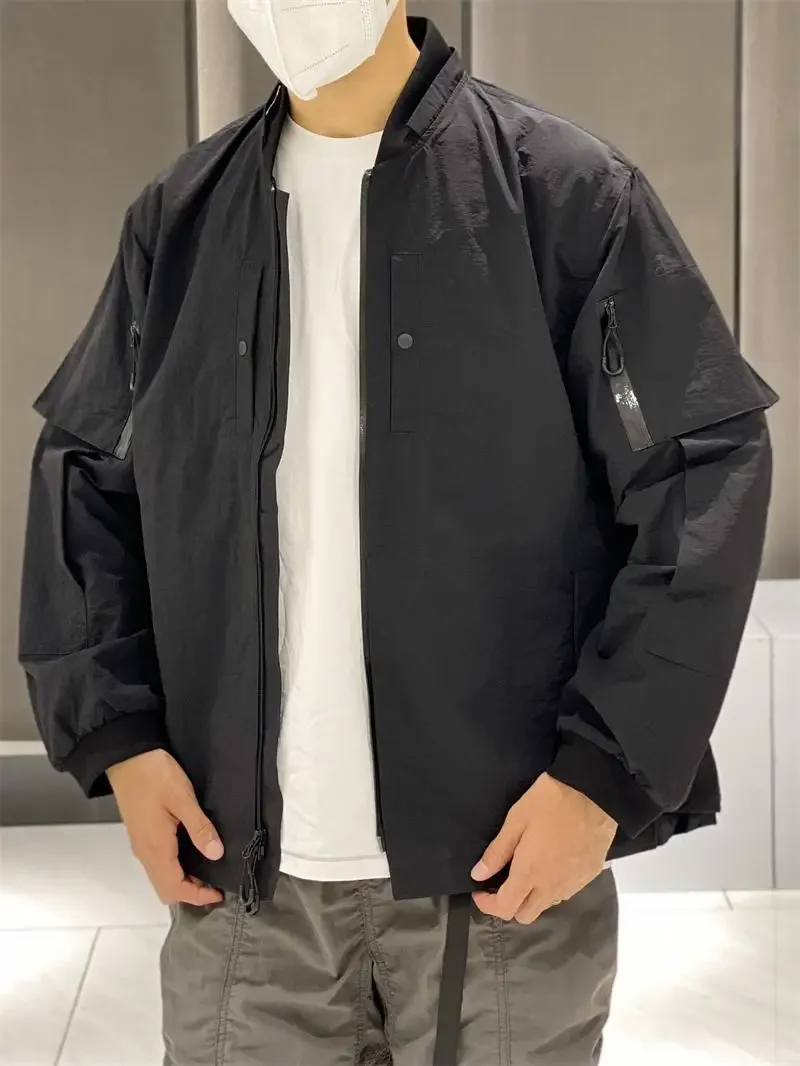 CMY Japanese stitched multi-pocket waterproof city functional flight jacket