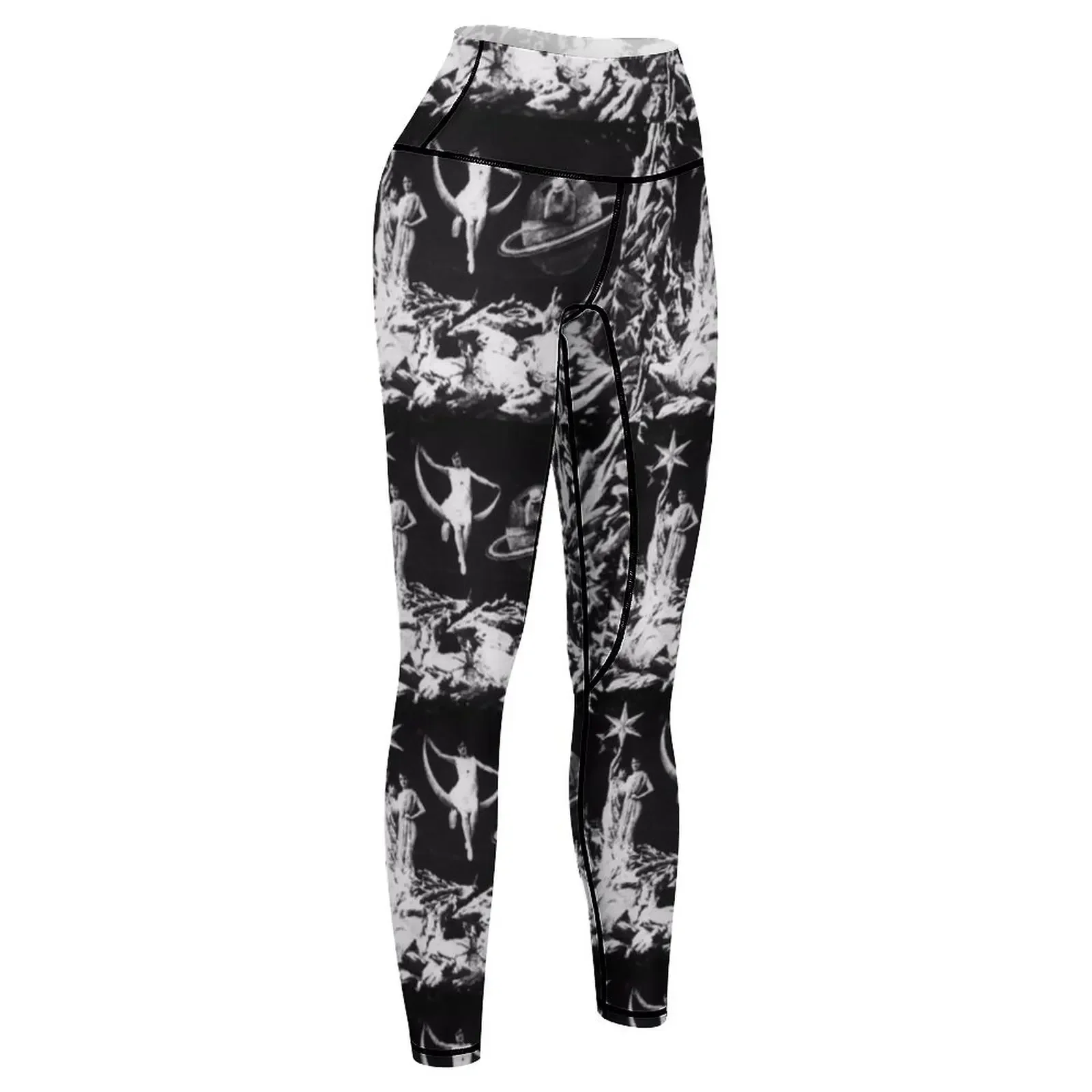 Le Voyage dans la Lune (Uma viagem para a lua) Star Angels Leggings roupas de ginástica calças harém roupas esportivas para academia Leggings femininas