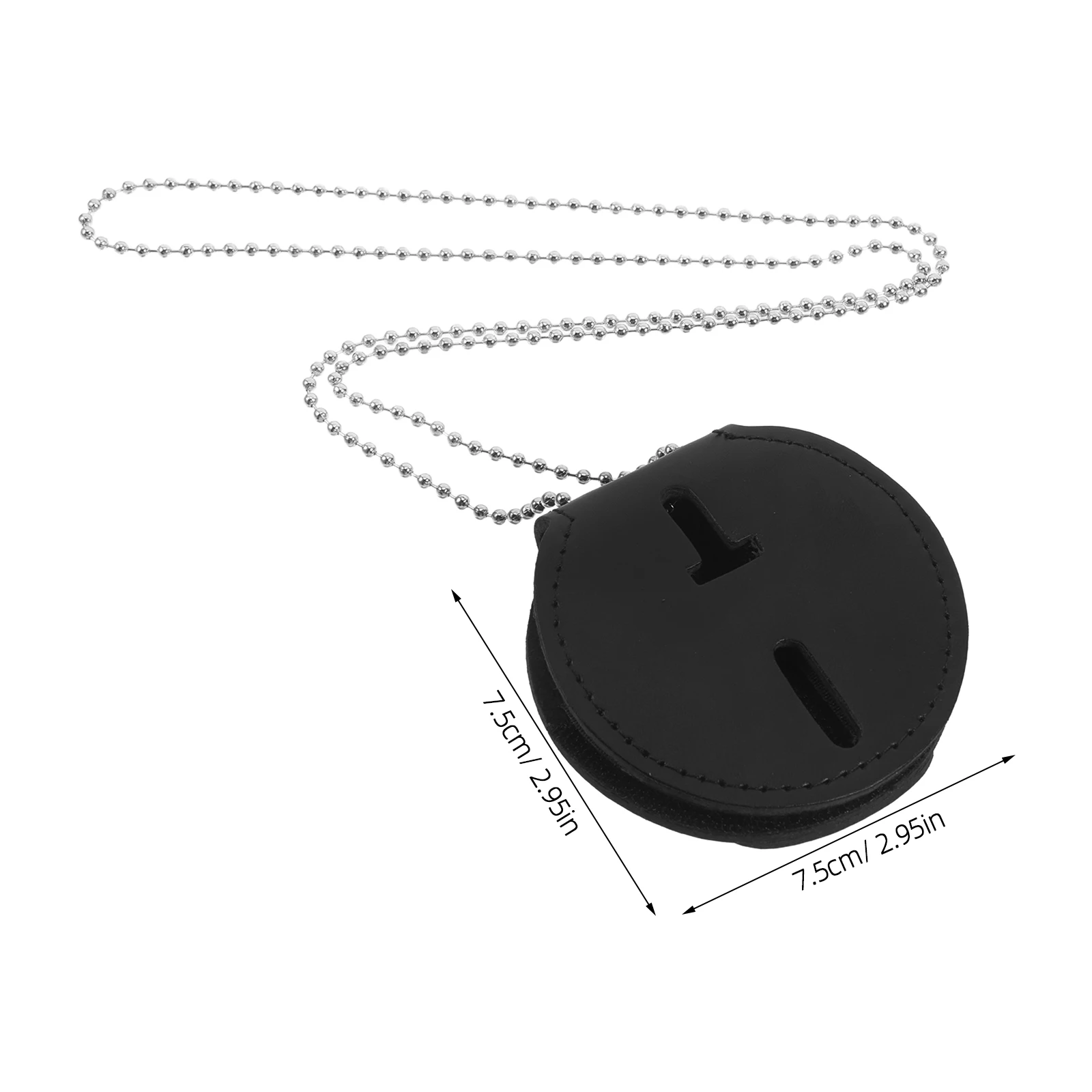 

Cute Badge Holder Clip Chain Law Enforcement Security Personnel ID Display Durable PU Sleek Design Transparent Window