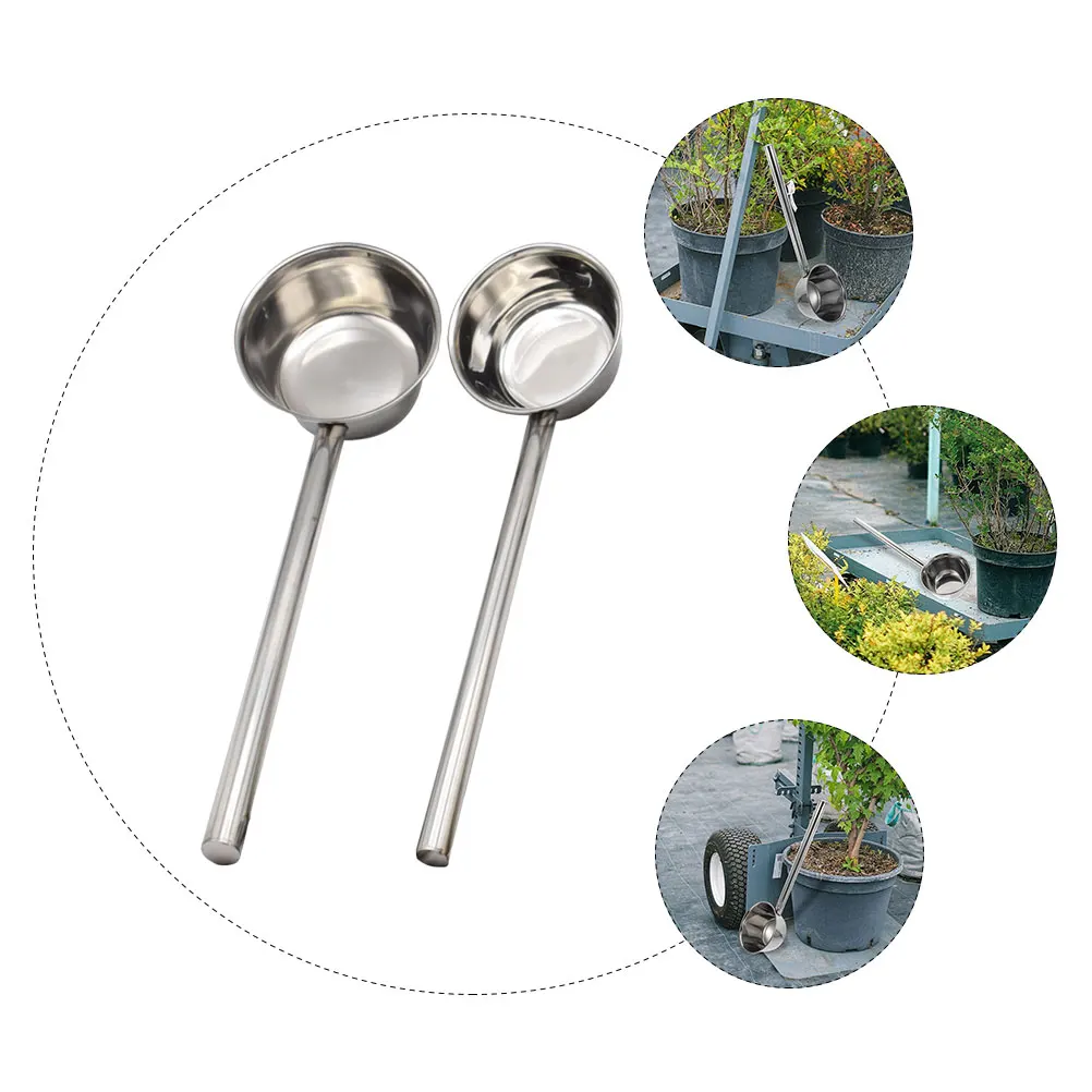 

2pcs Long Stainless Steel Water Scoop 14cm+12cm Kitchen Gadgets Restaurant Hotel Soup Water Ladle Ladle Practical