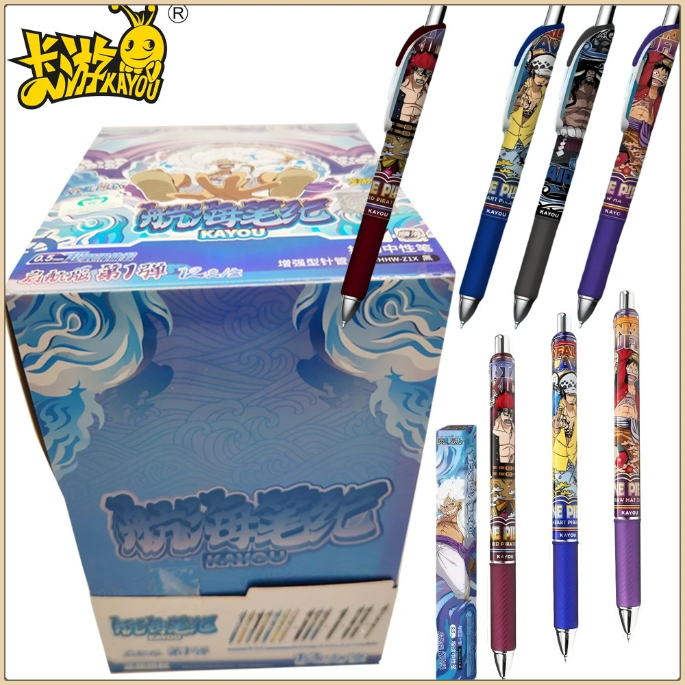 جديد حقيقي KAYOU قطعة واحدة هلام القلم صندوق أعمى أنيمي الشكل حساسة قلم حبر جاف الأطفال تعلم القرطاسية بنين بنات هدايا