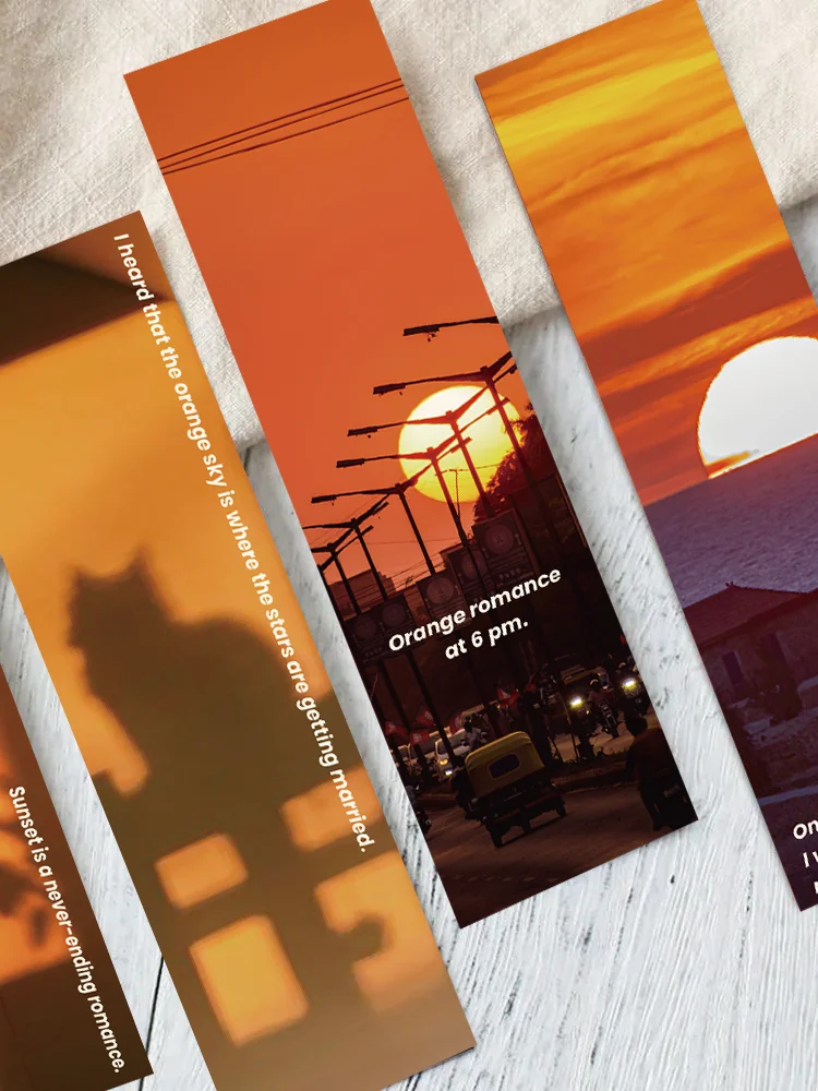 30pcs Sunset Scenery Bookmarks Reading pages Book bookmarks pages marked paper cards student supplies Creative bookmarks