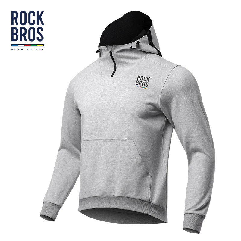 ROCKBROS ROAD TO SKY Winter Fall Bike Hoody Men Women Fleece Keep Warm Bicycle Hooded Jackets MTB Road Cycling Pullover Coat