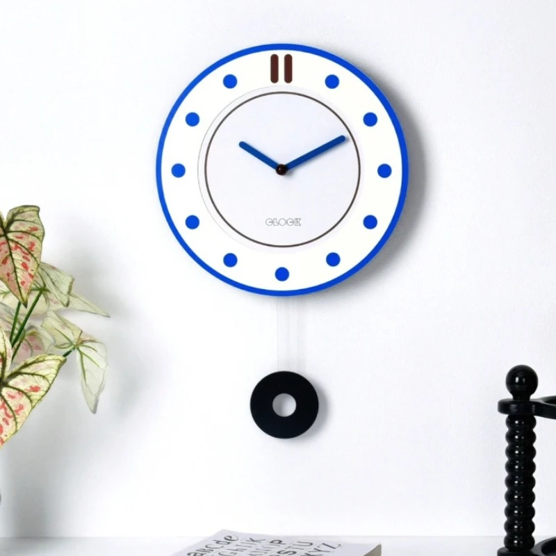 

Настенные часы с маятниковым механизмом в скандинавском стиле, минималистичные, художественные, для декора гостиной, бесшумные, элегантные украшения для дома