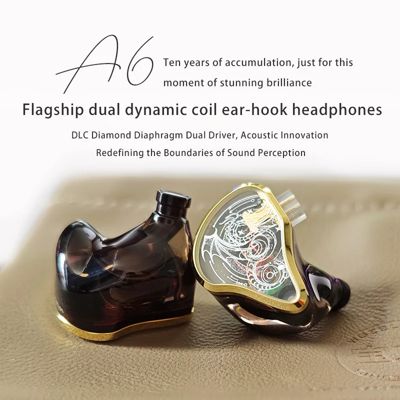 WGZBLON BLON A6 10th Anniversary Edition 10MM+6MM Dual Driver HIFI In-Ear Earphone with High-Purity Single-Crystal Copper Cable