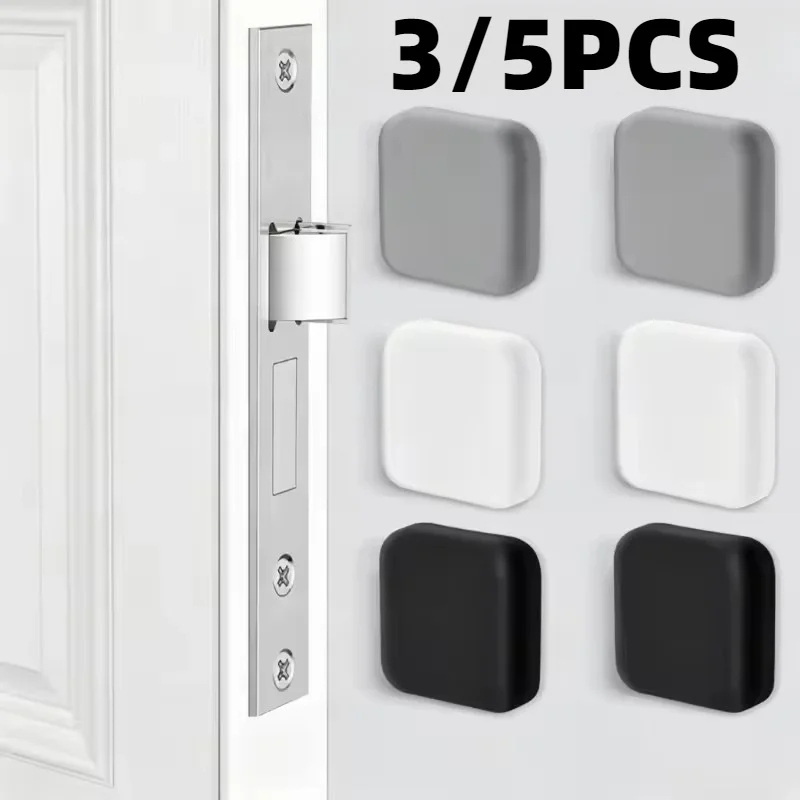 3/5PCS Door Stopper Silicone Pad Wall Mute Square Anti-collision Pad Anti-Shock Protection Porte Pad Home Improvement
