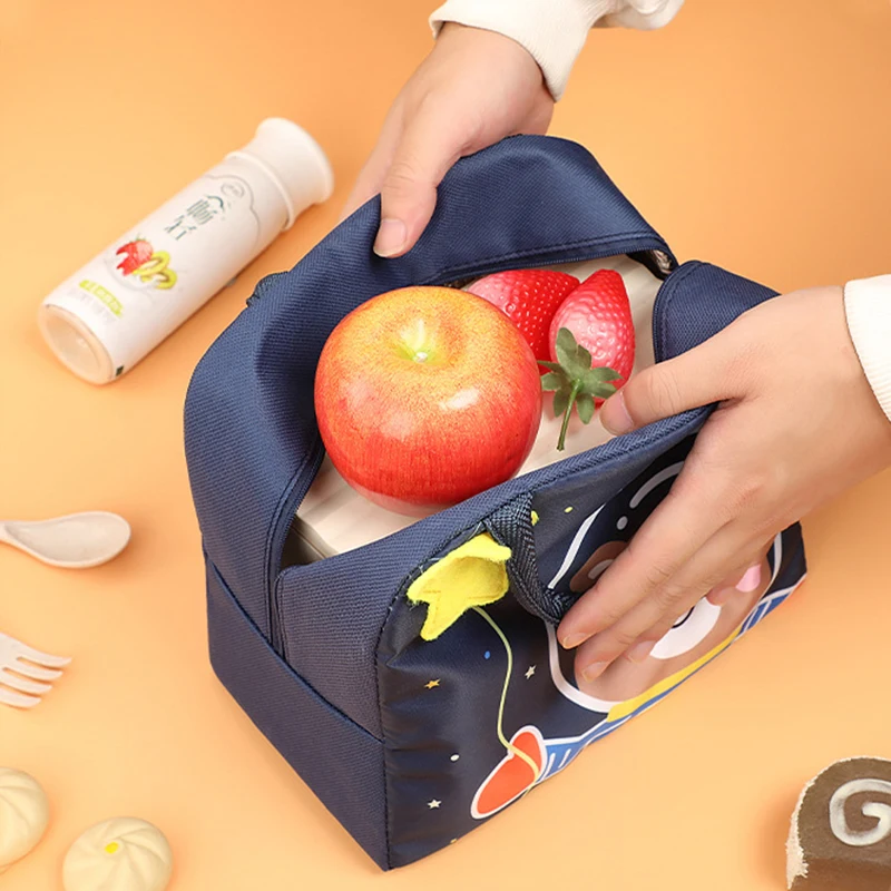 Thermal Insulated Lunch Bag Portable Fridge Thermal Bag Kids School Picnic Lunch Box Tote 3D Cartton Bento Waterproof Hangbag