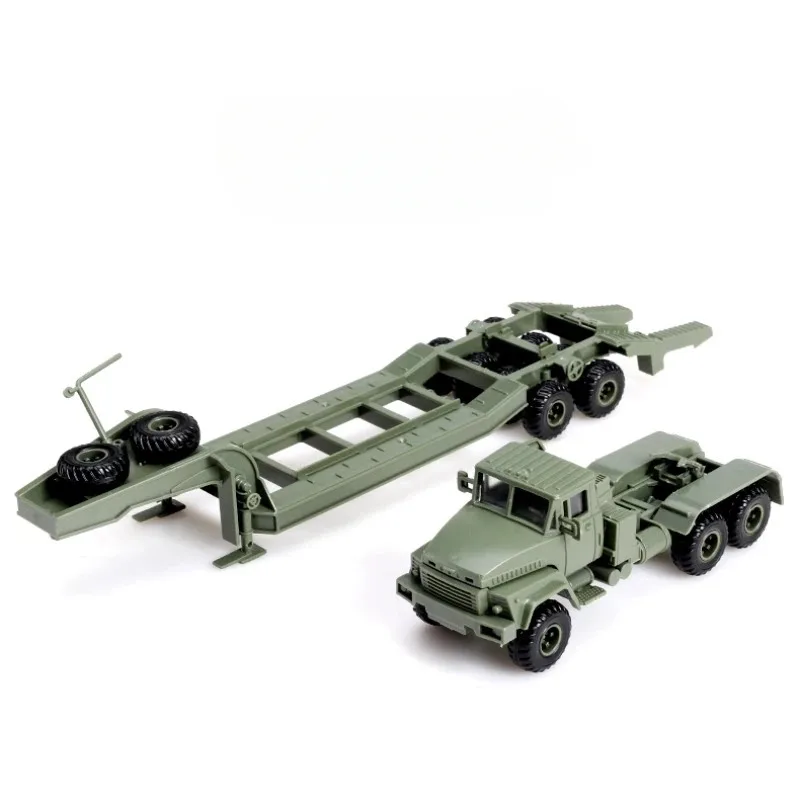 Tracteur semi-remorque, véhicule militaire, jouets, bloc d'assemblage de voiture, Kit de modèle, cadeau, bricolage, scène de Collections de l'armée