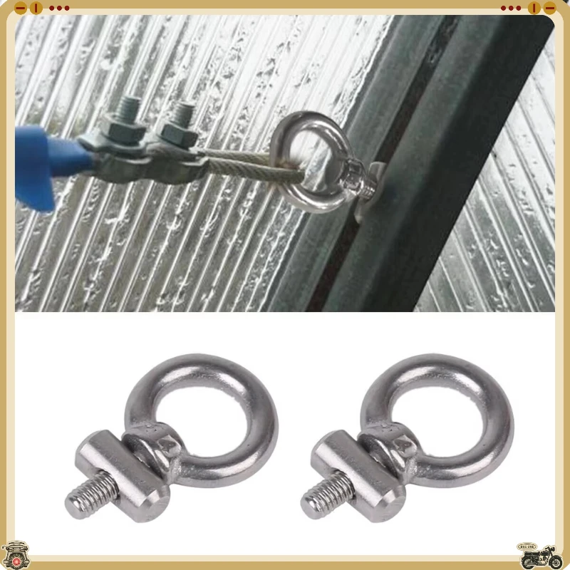 2pcs Awning Rail Stoppers 4mm Stops Motorhome Campervan Caravan Stainless Sliding Rail Track Lifting Ring Screw Slip Ring