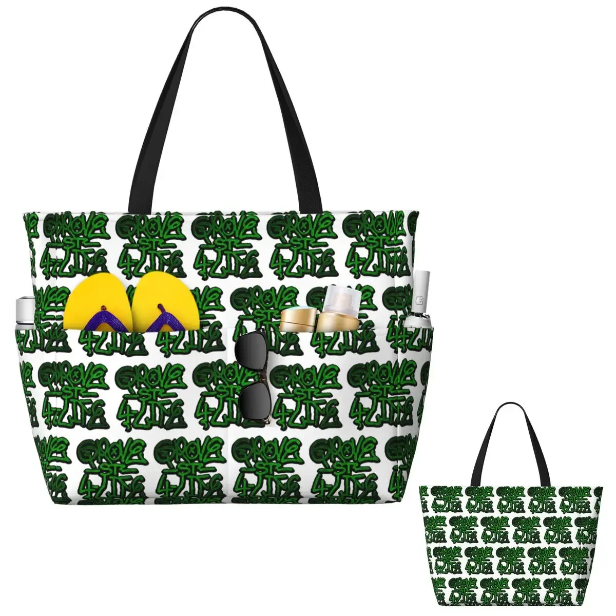 Harajuku Grove 4 Life GTA San Andreas (4) Beach Tote Bag Sport Gym Yoga Duffle Large Tote Bag Women Travel Bag Fitness bag