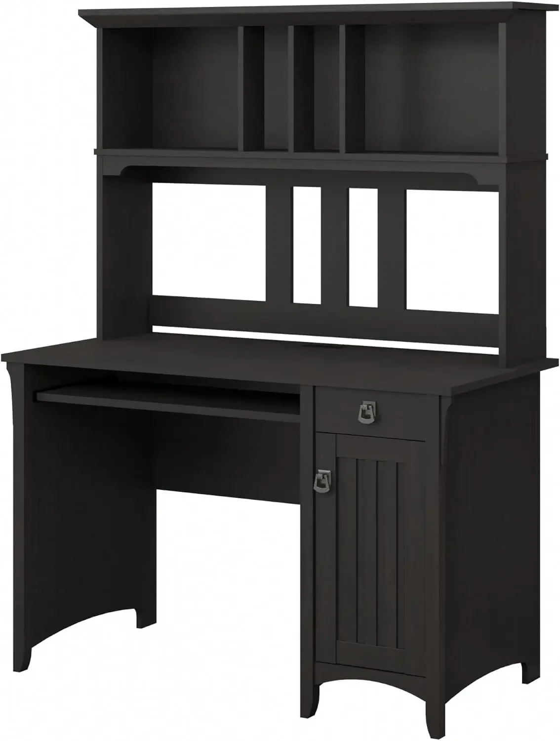 Computer Hutch | Study Table with Drawers, Cabinets & Pullout Keyboard/Laptop Tray