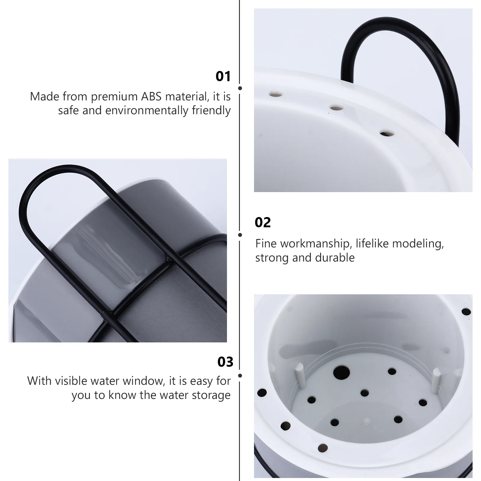 

Self Watering Planter Absorbent Cotton Rope Detachable Hanging Garden Flower Pot Automatic Water Storage Indoor Decorative Plant