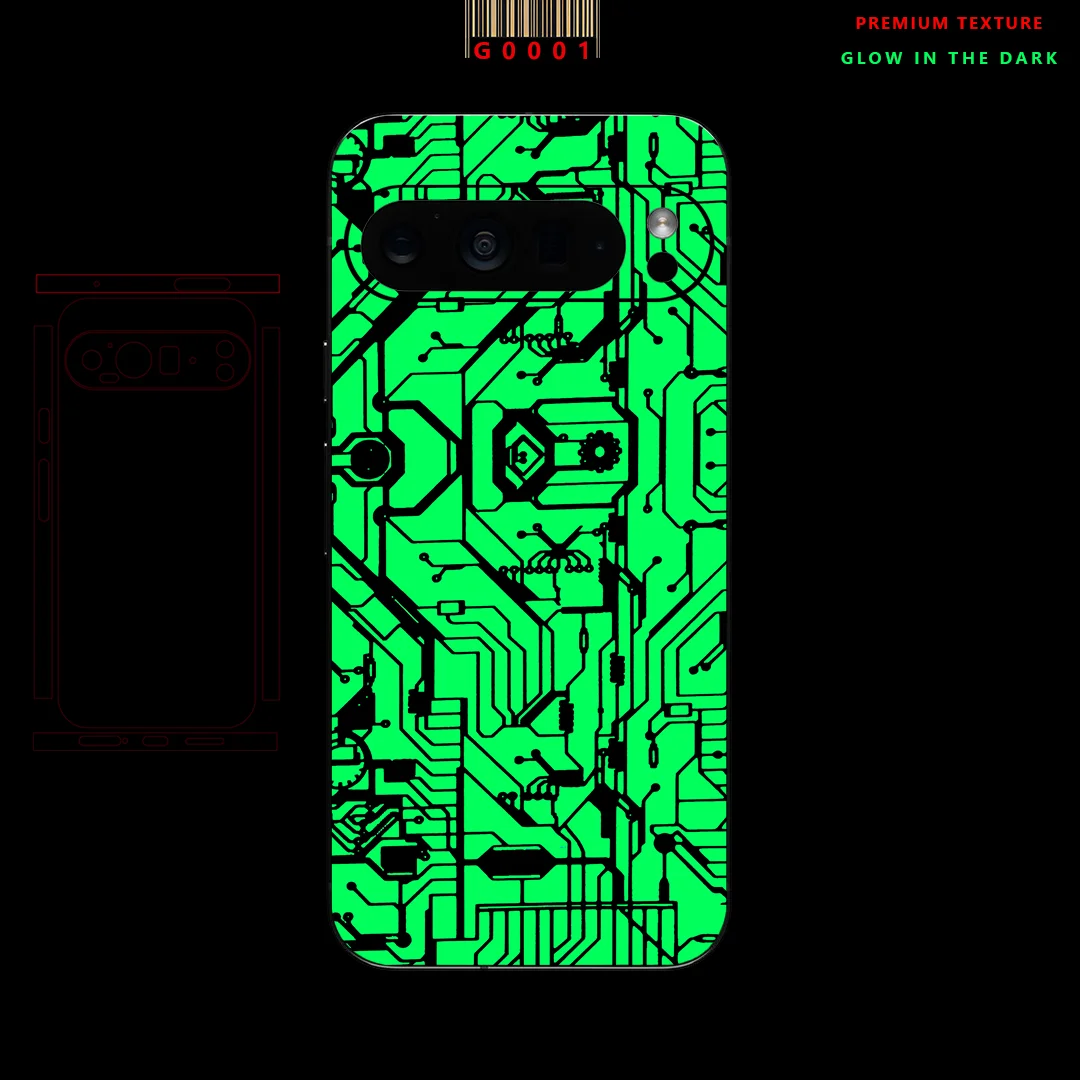 ملصق جلد خلفي مضيء لهاتف جوجل بيكسل 10 9 8 7 برو 8A متوهج في الليل لهاتف جوجل بيكسل 9 برو XL خلفي فليم #1