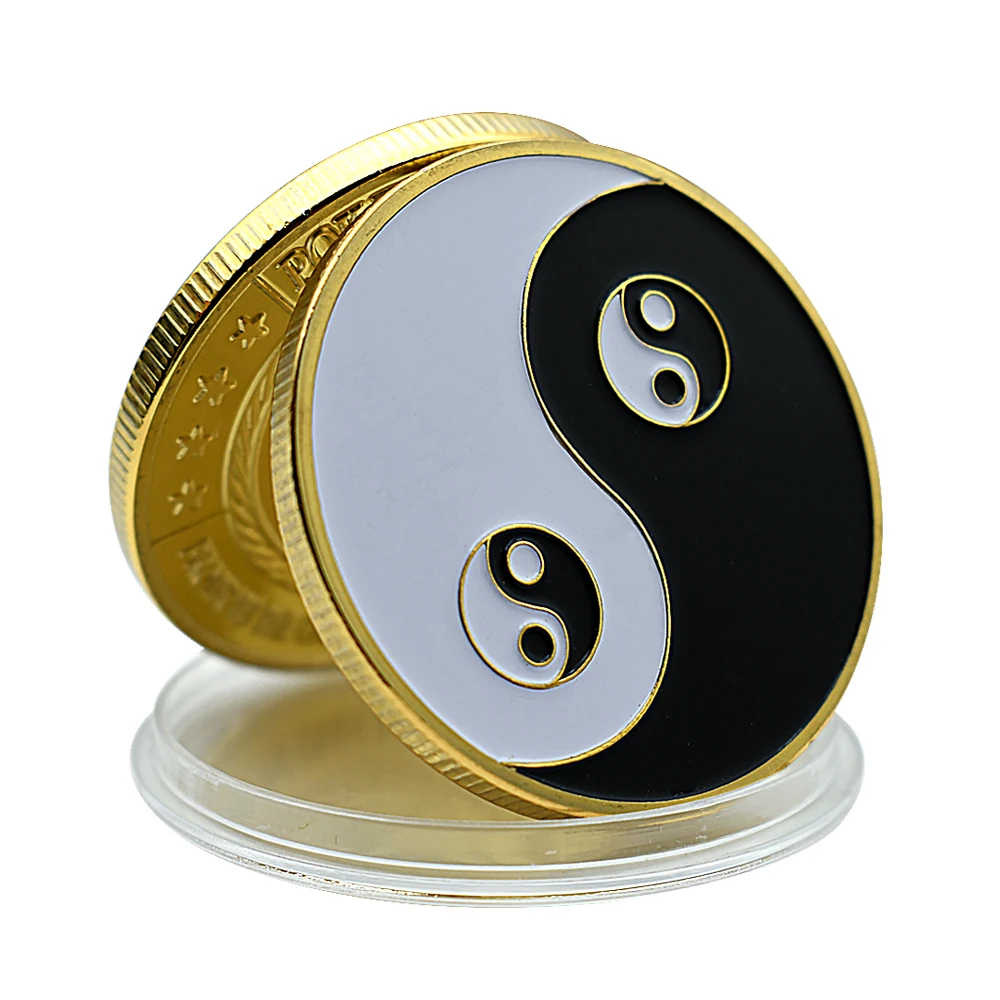 Chip Coin Chinese The Great Ultimate Commemorative Coin Poker Gold Plated Coin Fans Collection