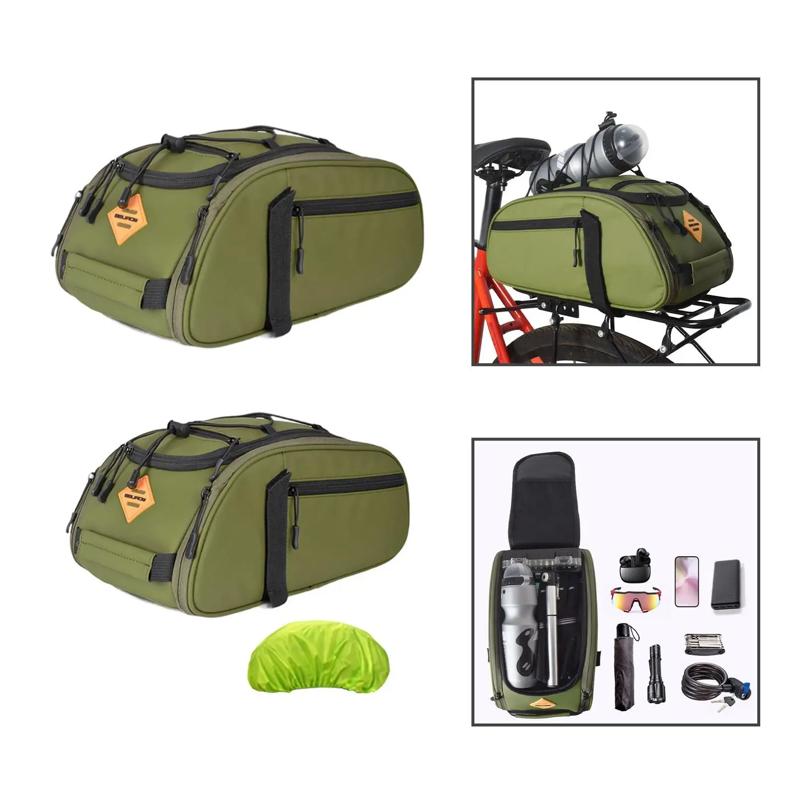 Bike Pannier Bag Portable 9L Bicycle Bag for Shopping Traveling Accessories