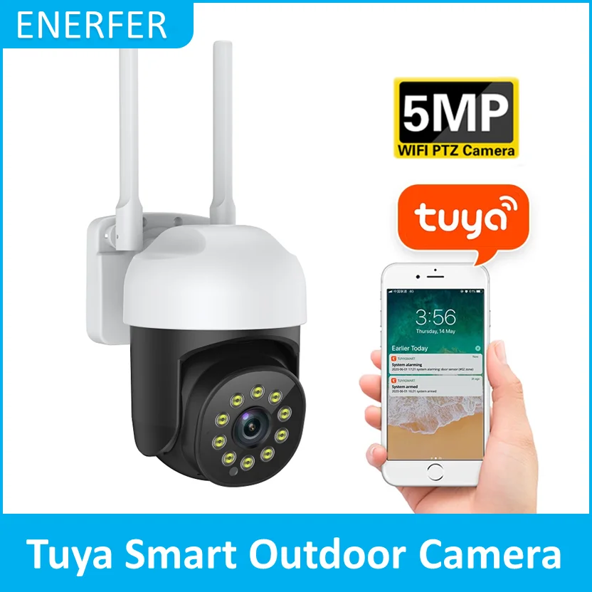 

Умная сетевая камера 5MP Tuya PTZ 1080P Ai с автоматическим отслеживанием для домашней безопасности, наружная камера видеонаблюдения