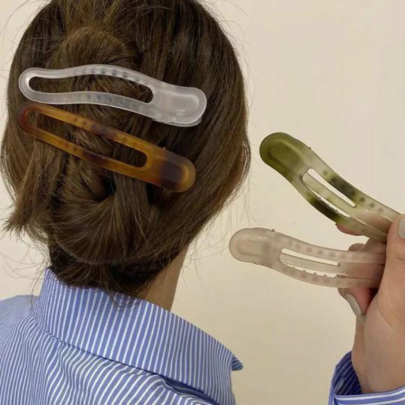 Acryl Haar Clips Matte Entenschnabel Haar Krallen Krabben Haarspangen Bogen Einfarbig Haar Zubehör Für Frauen Haarnadel Pferdeschwanz Kopfbedeckungen