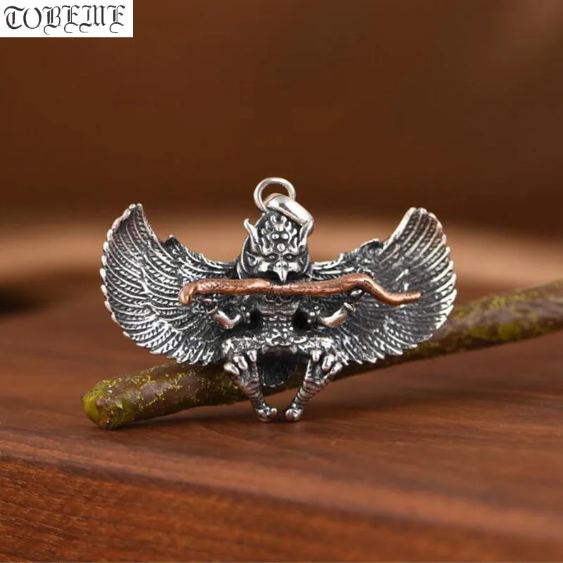 

Solid 925 Silver Tibetan Garuda Pendant Buddhist Garuda Amulet Pendant Good Luck