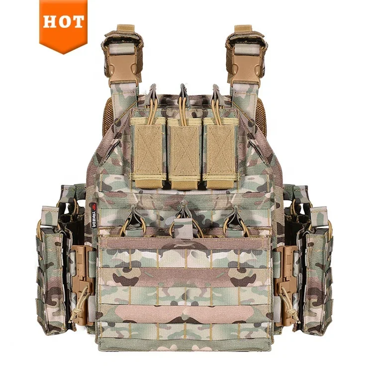 Yakeda Chaleco Tactico Heavy Duty 1000D камуфляжный тактический жилет Molle Plate Carrier для мужчин