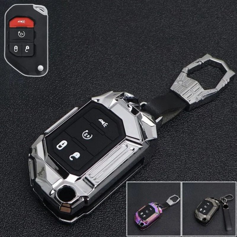 

A + силиконовый автомобильный брелок из цинкового сплава, чехол для Jeep JT JL Wrangler Gladiator