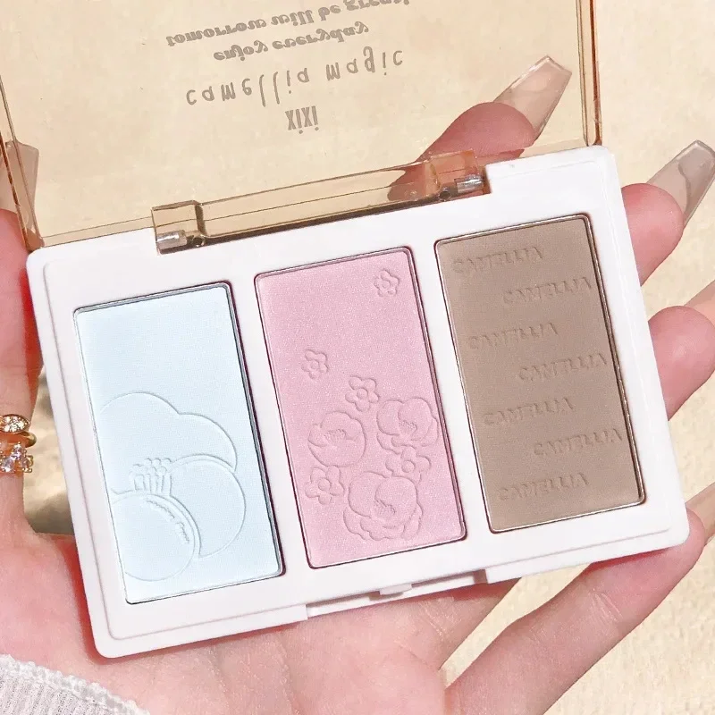 Dreidimensional Relief Mist Color Blush Natural Tender Plate Concealer Plate Contour and Highlighter Palette Makeup Blush Face