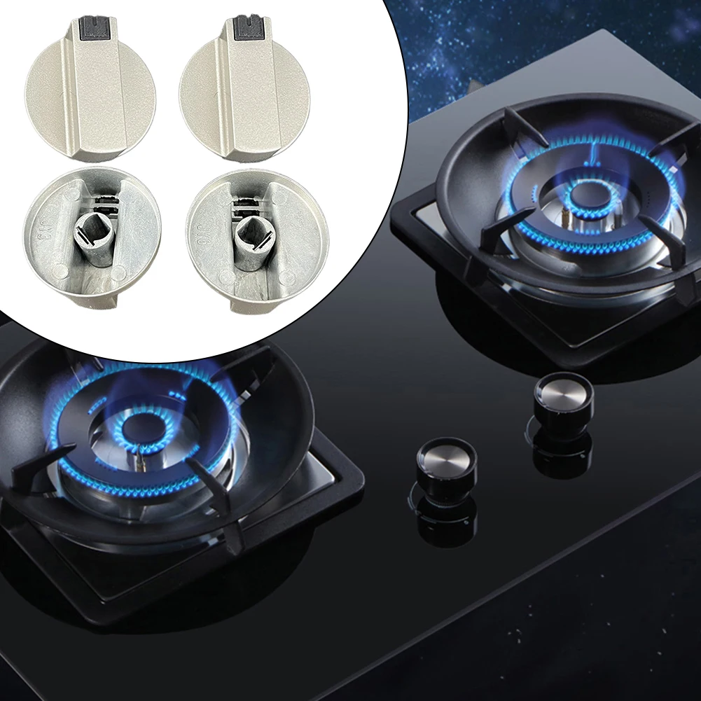 2pcs Gas Stove Ignition Button Knobs PC 8mm Stove Oven Control Switch Knob Replacement Indoor Outdoor Cookware Parts