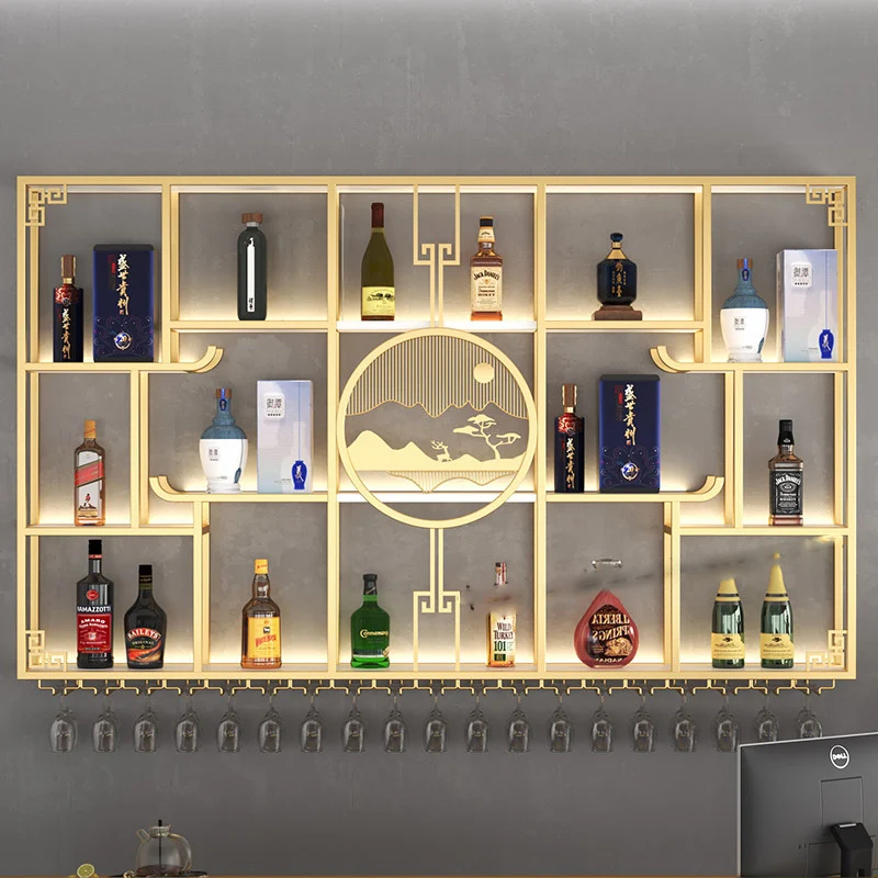 

Open Cabinets Bar Cabinet Luxury Full Kitchen Wall Portable High End Room Liquor Shelves Antique Hanging Outdoor Iron Furniture