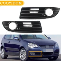 Luz antiniebla delantera para coche, cubierta de luz antiniebla, rejilla de parachoques inferior para VW Polo 2006 2007 2008 2009 6Q 0853666 G 6Q 0853665 E