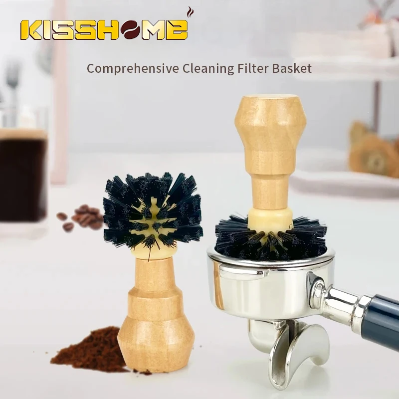 Coffee Brush Cleaner Solid Wood Portafilter Basket Cleaning Barista Dusting Tools Espresso Machine Accessories Home Cafe Goods