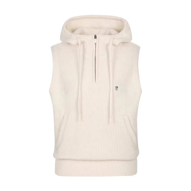 Golf Clothing 2025 New Women's Autumn And Winter Hooded Sleeveless Golf Vest Top Looks Slim And Casual Golf Jacket