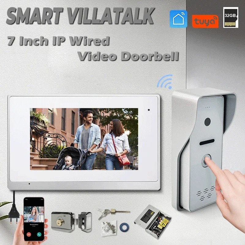 

good quality Tuya Smart IP door for apartments home intercom system wire