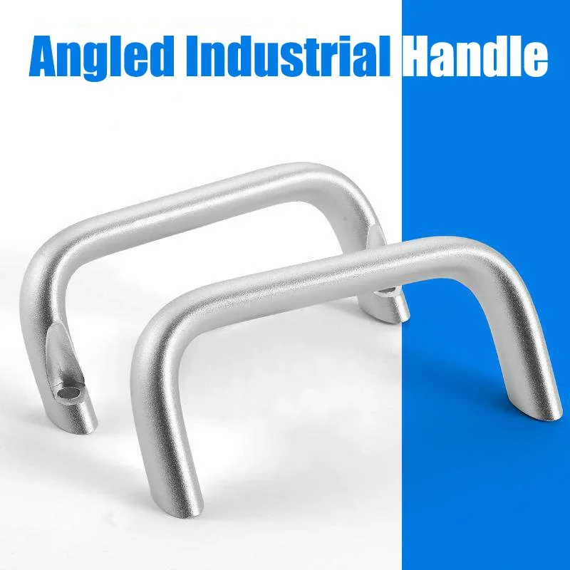 Hole Pitch 112mm/128mm/152mm Aluminum Alloy Angled Industrial Pull Handle Slanted Offset Mounting U Handle for Machine Equipment