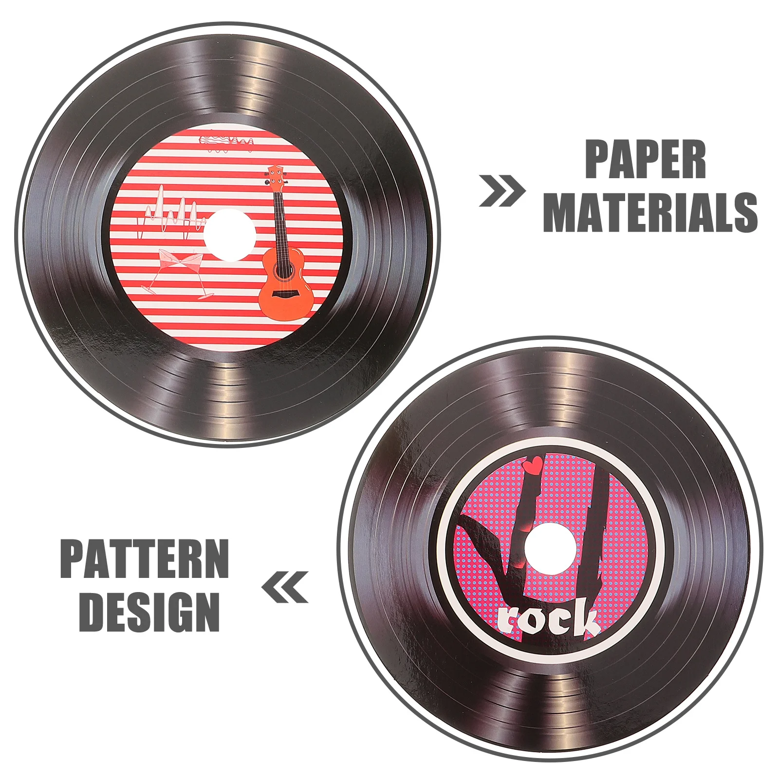 

16Pcs Black Vinyl Records Wall Decor Retro Aesthetic Music Room Bedroom Living Room Decorative Art Records for Wall Aesthetic