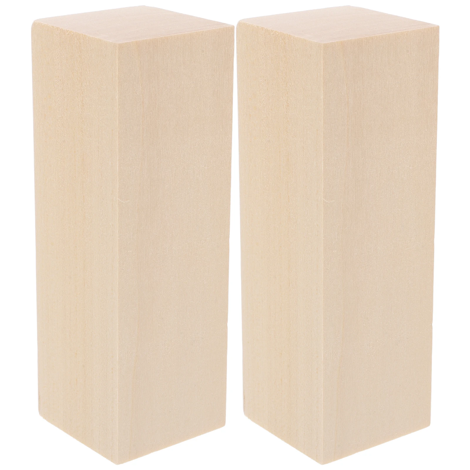 

2Pcs Basswood Carving Blocks Solid Pine Wood DIY Crafts Unfinished Rectangular Strips Whittling Beige Sewing Accessories