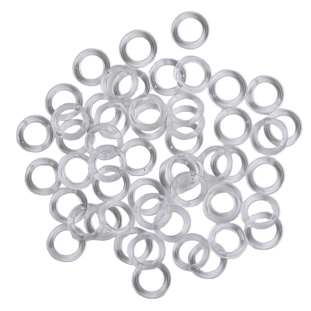 

20/50/100pcs Roman Blind Curtain Rings 11mm Clear Plastic Vertical Curtain Shades Shutters Window Hardware Decor Spare Part