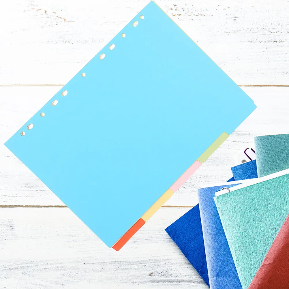 

2Sets A5 Index Tab Dividers Colorful Detachable Page Markers for Binder Notepad Section Dividers and Classification Paper