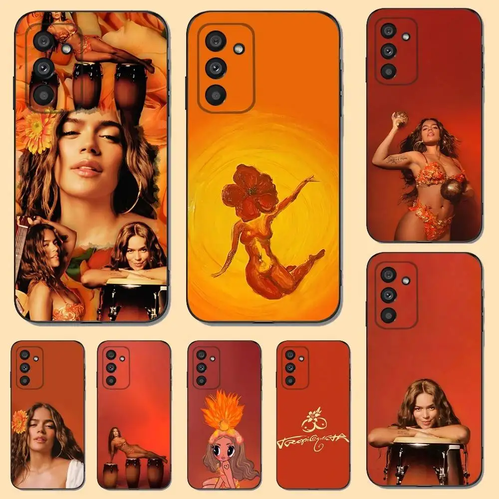 

Singer K-Karol G Phone Case For Samsung S 25,24,23,22,30,21,10,9,Ultra,Plus,Lite,FE,4,5 G Soft Black Case