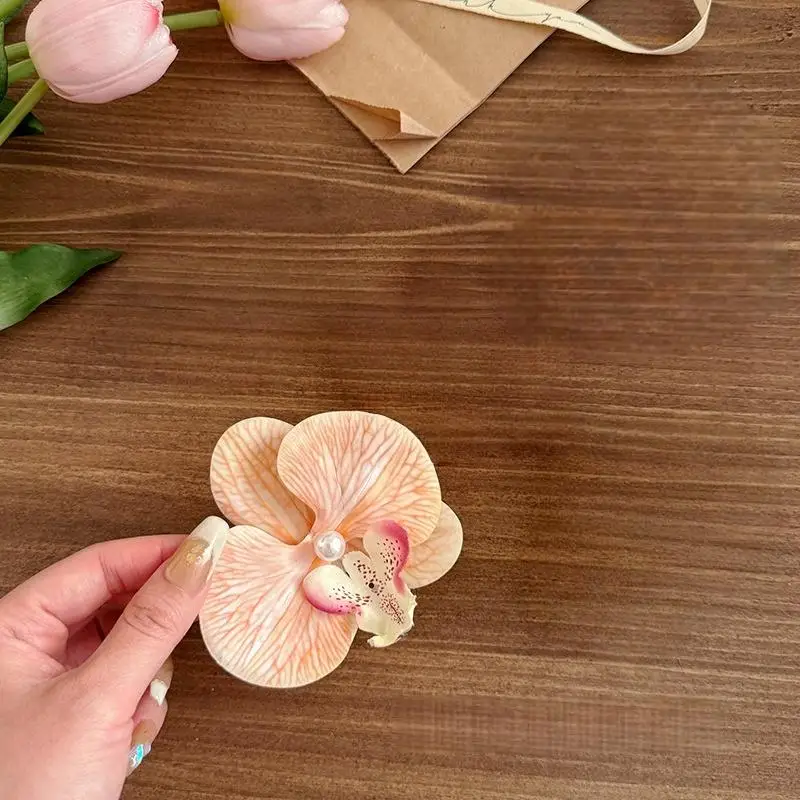 جو دبوس الشعر مجزأة مشبك شعر زهرة خوذة لطيف دبوس الشعر فراشة السحلية مشبك شعر أنثى زهرة الجانب كليب #6