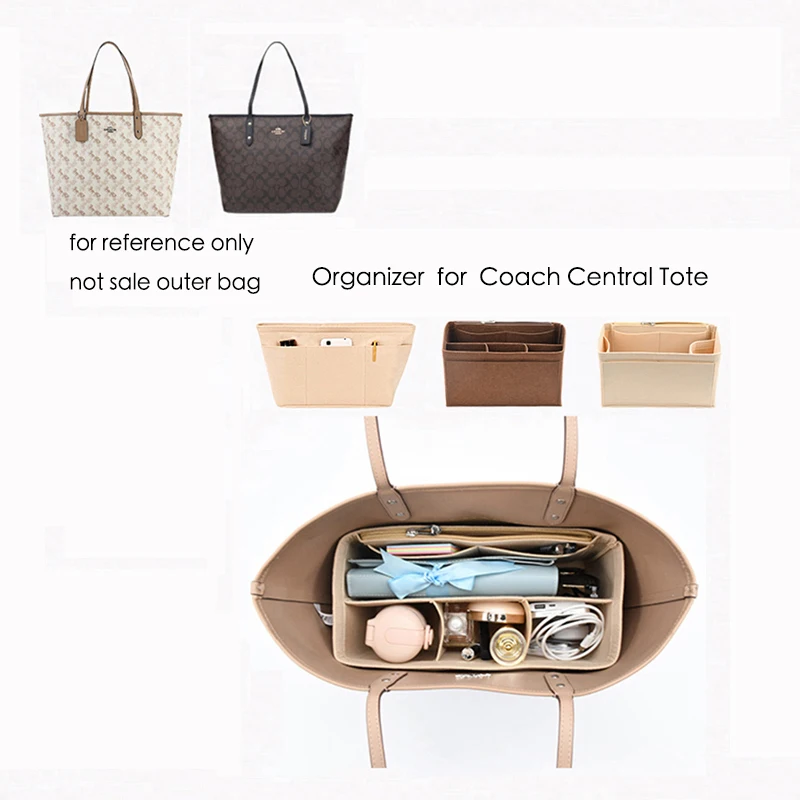 

Fit for Central Tote Insert Bags Organizer Makeup Handbag Organize Travel Inner Purse Portable Cosmetic Base Shaper for Neonoe