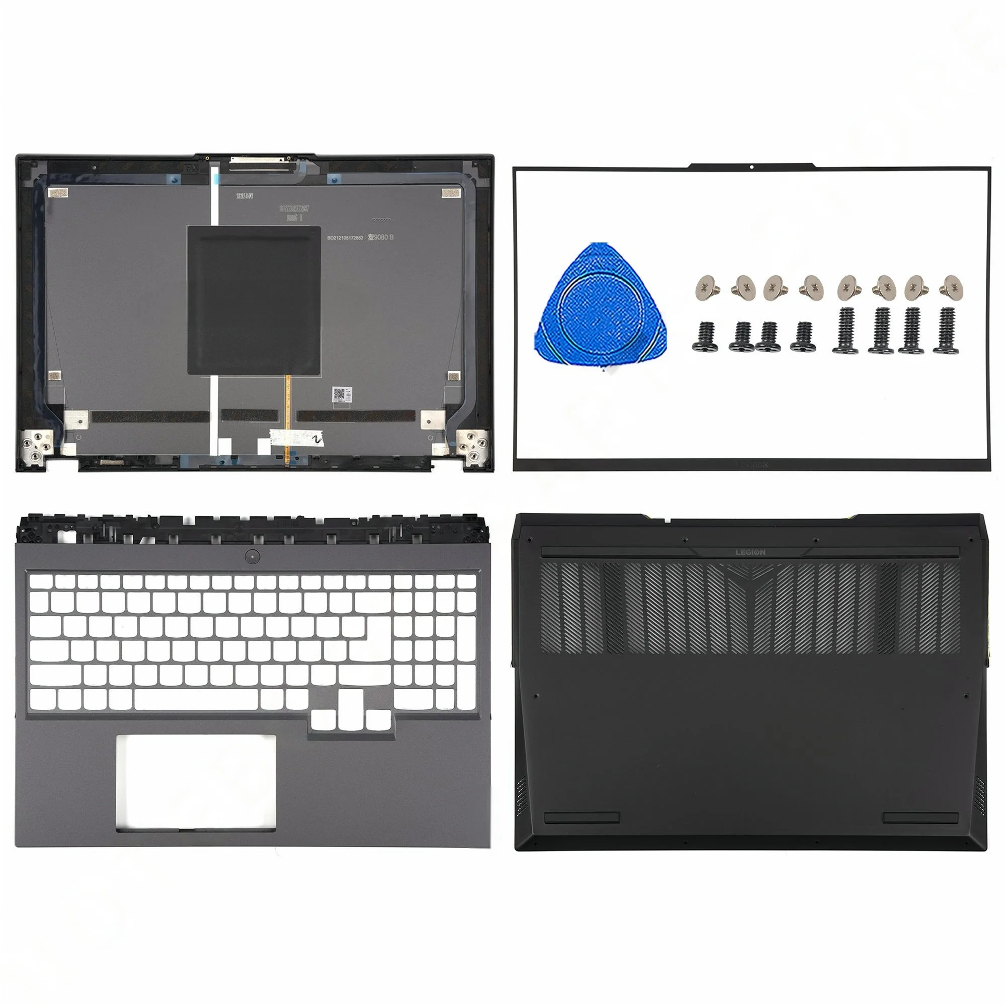

New PC Cover For Legion 5 Pro 16ITH6 16ITH6H 16ACH6 16ACH6H 2021 Bezel Palmrest Bottom HingeCover Hinges HY660 AM1ZV000700 Gray