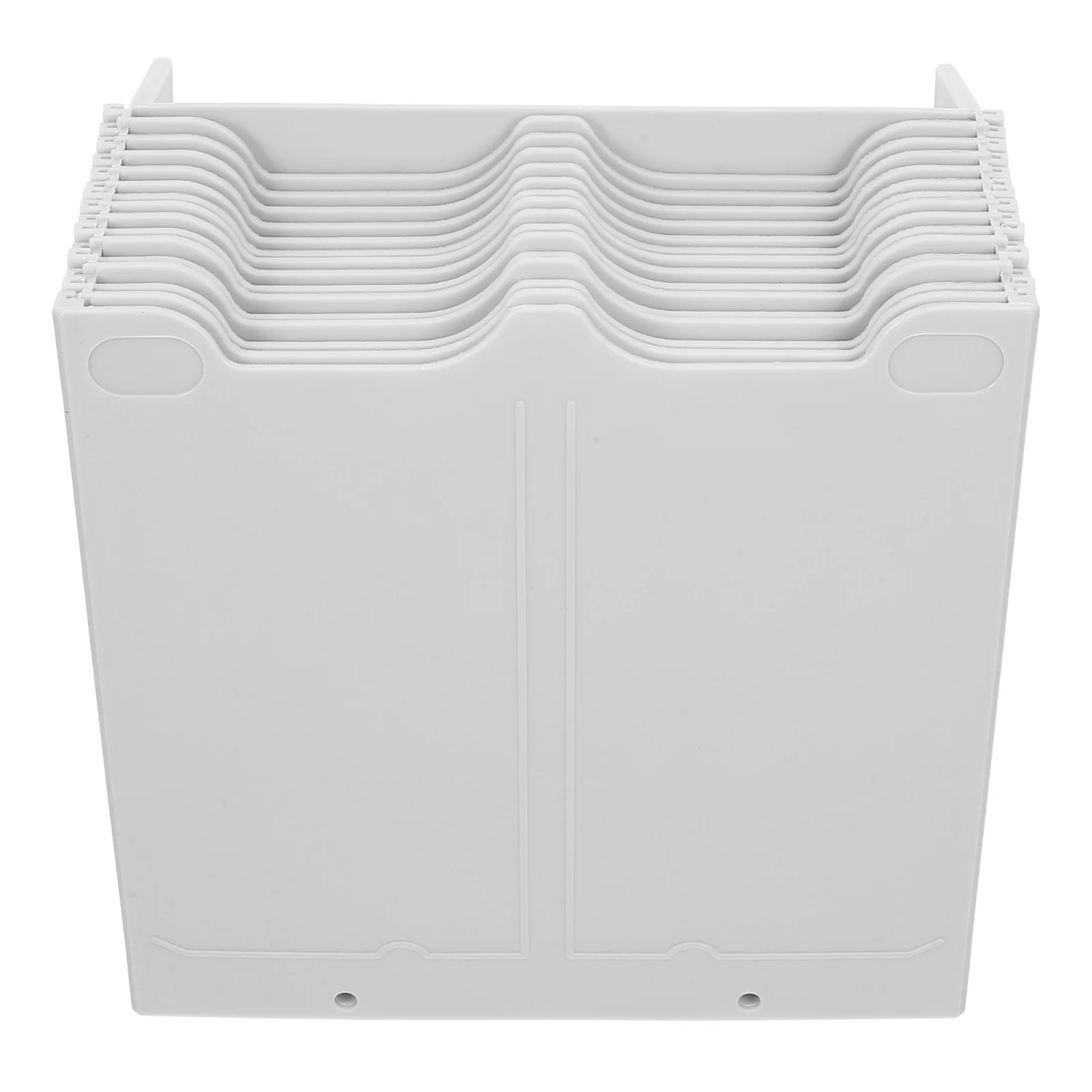 

Time Cards Rack Plastic Card Holder For Warehouse Office Wall-Mounted Attendance Organizer Multi-Grid Material Shelf