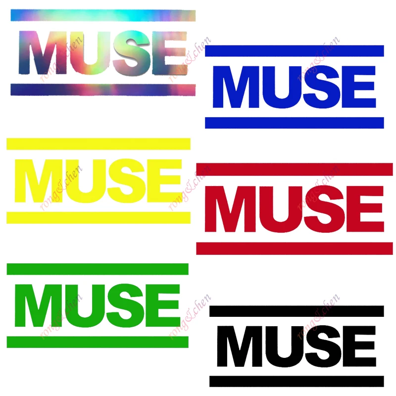 

Забавная наклейка на автомобиль MUSE, креативный текст для автомобиля, мотоцикла, гоночного шлема, ноутбука, багажника, кузова, окна автомобиля, доски для серфинга, виниловые наклейки из ПВХ