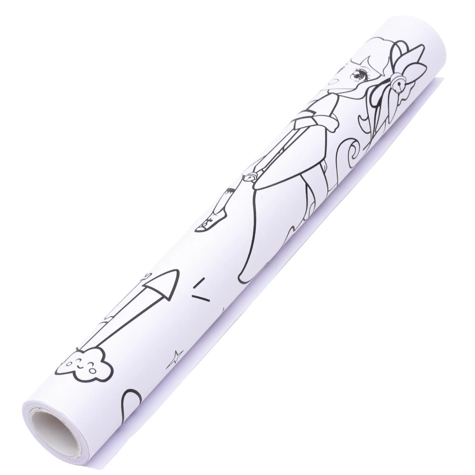 

Kids Drawing Paper Roll Children Coloring Poster Set Soft Double Tape DIY Graffiti Paper for Kids Painting Hand-Eye Coordination